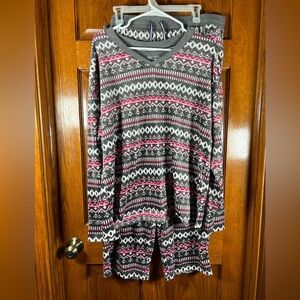 Nautica Pajama Pant Set XL Long Sleeve Plush Sleepwear